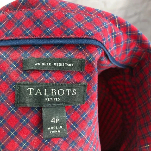Talbots button down top women’s 4 petite - Picture 5 of 6